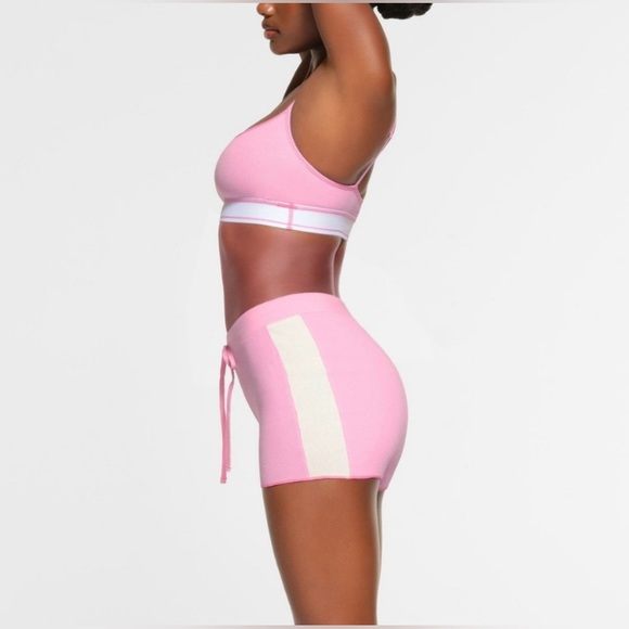 NWT SKIMS cotton rib drawstring shorts - Picture 2 of 4